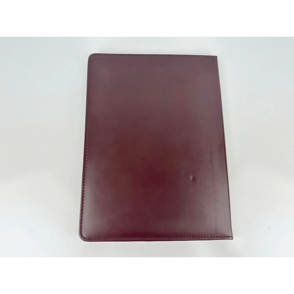 Cambridge Burgandy‎ Faux Leather Professional Padfolio Portfolio Business Folder